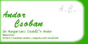 andor csoban business card